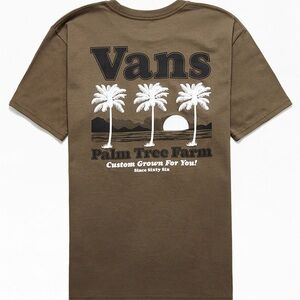 Vans Olive Graphic Tee with Palm Design